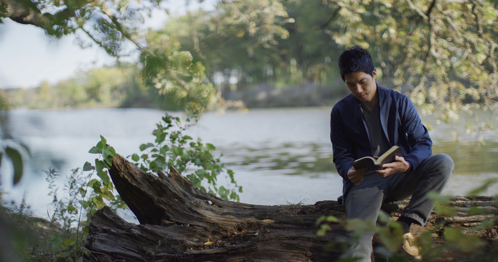 Dr. Chung reading scripture